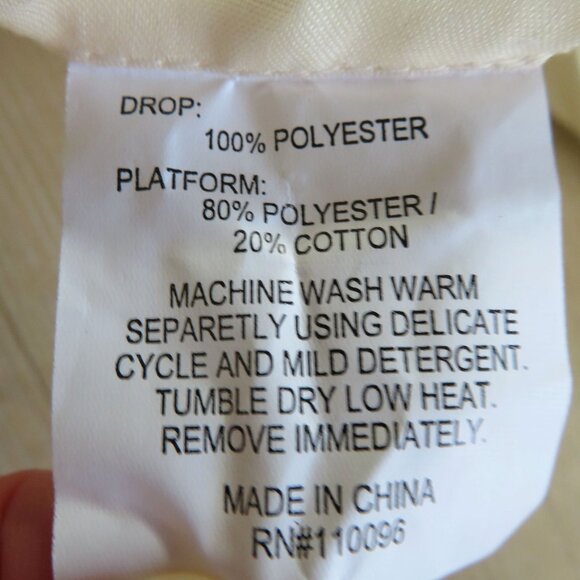 New Vintage King Shams Bedskirt Set Silk Ribbon Rose Velvet Design Cream Satin - Picture 16 of 16